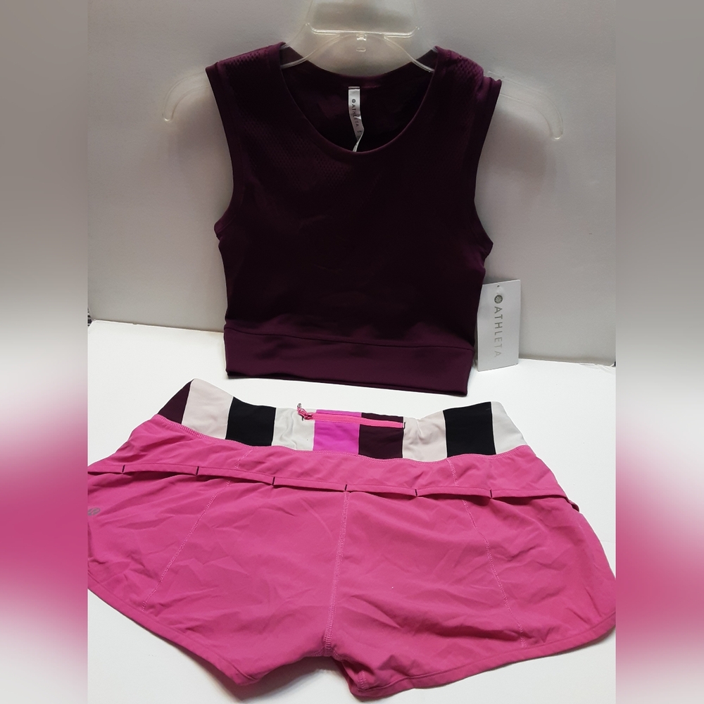 LULULEMON "Speed It Up" Shorts, size 8, hot pink 2.5" rise